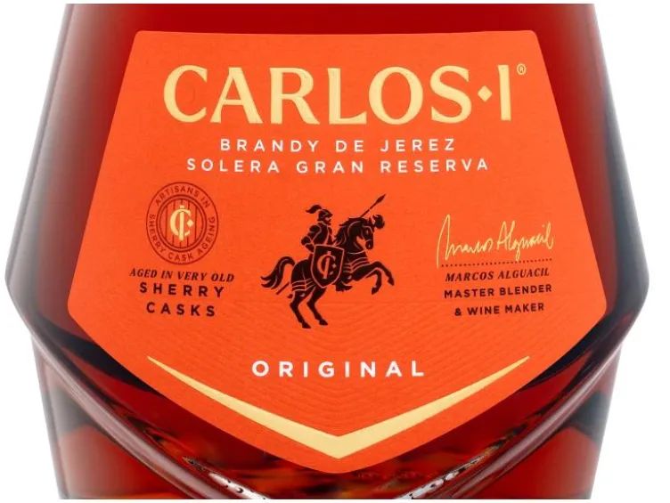 Carlos I Brandy de Jerez Solera Gran Reserva Sherry Casks mit Geschenkbox 40% Vol