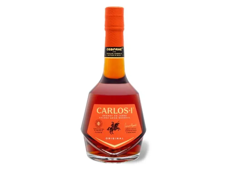 Carlos I Brandy de Jerez Solera Gran Reserva Sherry Casks mit Geschenkbox 40% Vol