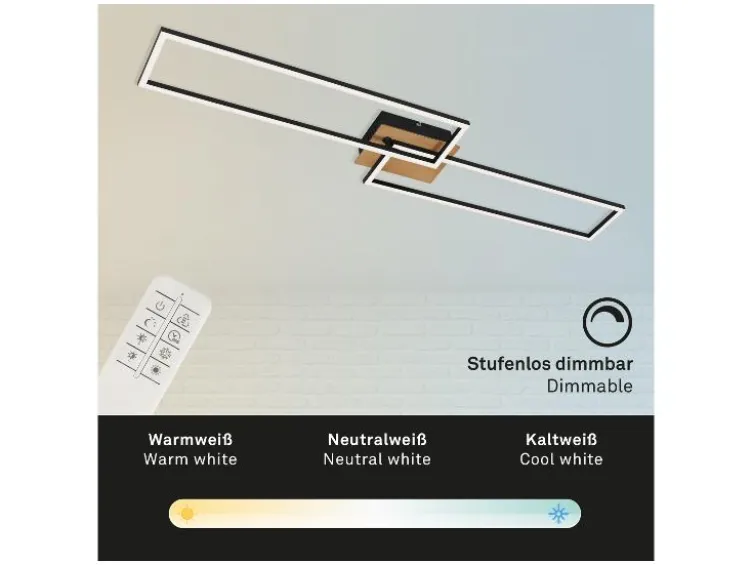 CCT LED Design Deckenleuchte, Lichttemperatur + Helligkeit regulierbar