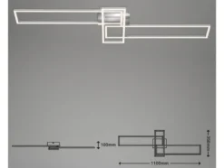 CCT LED Design Deckenleuchte, Lichttemperatur + Helligkeit regulierbar
