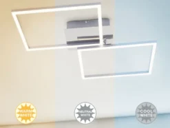 CCT LED Design Deckenleuchte, Lichttemperatur + Helligkeit regulierbar
