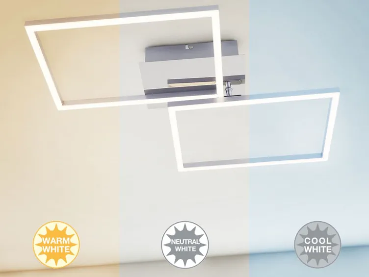 CCT LED Design Deckenleuchte, Lichttemperatur + Helligkeit regulierbar