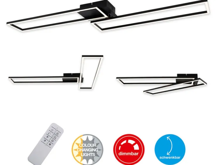 CCT LED Design Deckenleuchte, Lichttemperatur + Helligkeit regulierbar