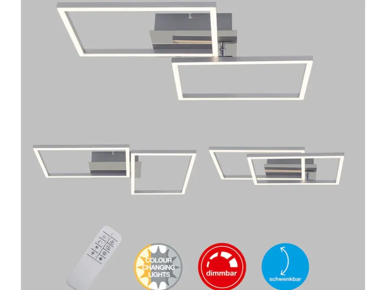 CCT LED Design Deckenleuchte, Lichttemperatur + Helligkeit regulierbar
