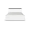 Corvo Bett inkl. Sockelschubladen und LED-Beleuchtung Weiß Breite 185 cm/Höhe 102 cm