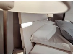 Corvo Bett inkl. Sockelschubladen und LED-Beleuchtung Weiß Breite 185 cm/Höhe 102 cm