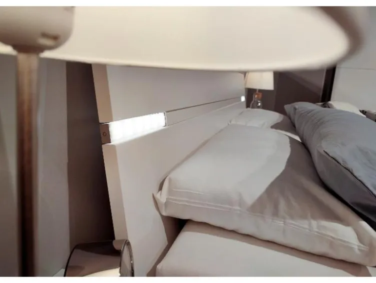 Corvo Bett inkl. Sockelschubladen und LED-Beleuchtung Weiß Breite 185 cm/Höhe 102 cm
