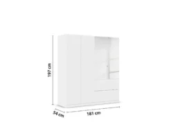 Costa Drehtürenschrank mit Spiegel