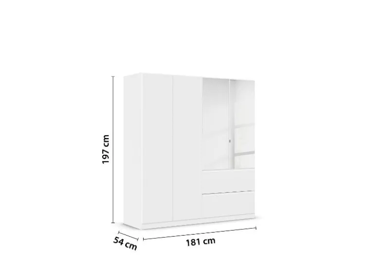 Costa Drehtürenschrank mit Spiegel