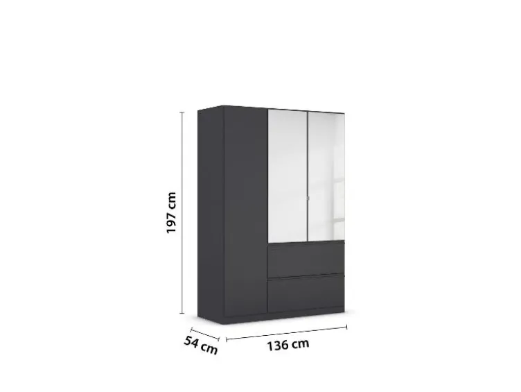 Costa Drehtürenschrank mit Spiegel