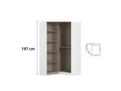 Costa Drehtürenschrank mit Spiegel