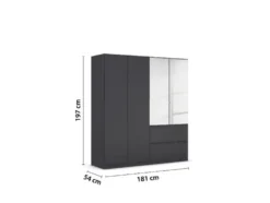 Costa Drehtürenschrank mit Spiegel