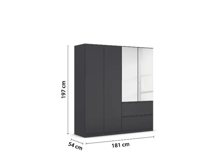 Costa Drehtürenschrank mit Spiegel