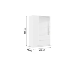 Costa Drehtürenschrank mit Spiegel