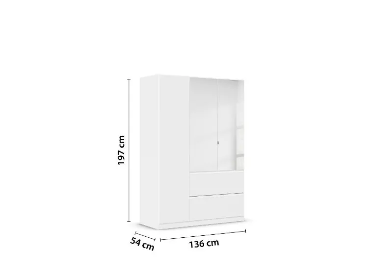 Costa Drehtürenschrank mit Spiegel