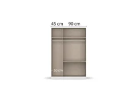 Costa Drehtürenschrank mit Spiegel