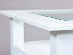 Couchtisch mit Sicherheitsglas und Schubladen