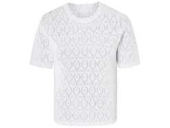 Damen Ajour-Pullover, aus reiner Baumwolle