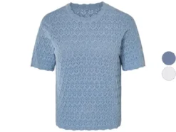 Damen Ajour-Pullover, aus reiner Baumwolle