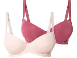 Damen Bügel-BHs, 2 Stück, gepaddet Cups