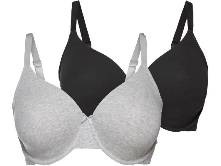Damen Bügel-BHs, 2 Stück, hohen Baumwollanteil