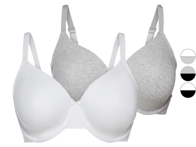 Damen Bügel-BHs, 2 Stück, hohen Baumwollanteil