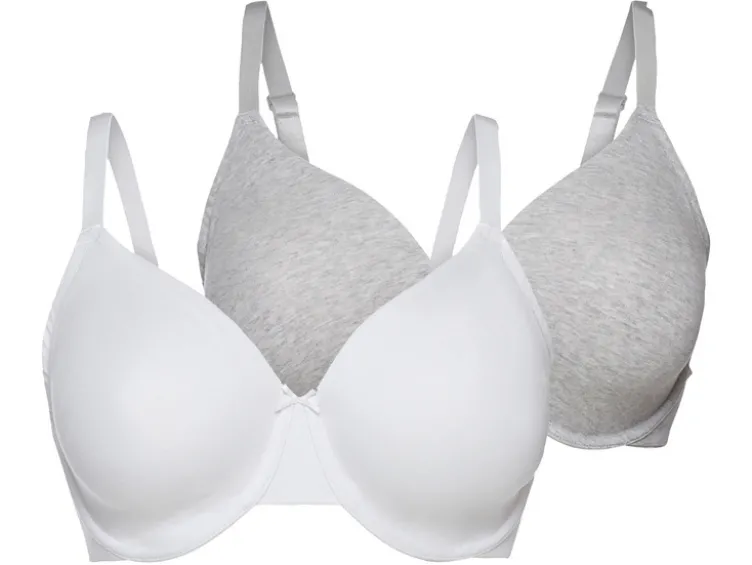 Damen Bügel-BHs, 2 Stück, hohen Baumwollanteil