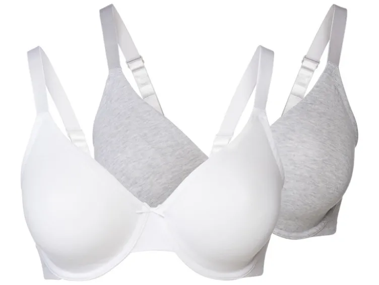 Damen Bügel-BHs, 2 Stück, mit gemouldeten Cups