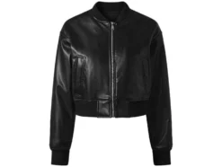 Damen Bikerjacke / Bomberjacke, in modischer Lederoptik