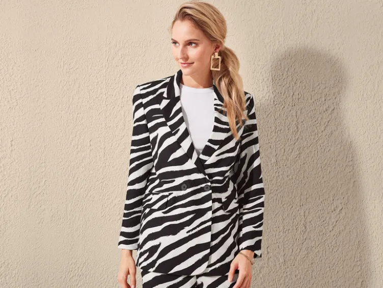 Damen Blazer, gerade geschnitten