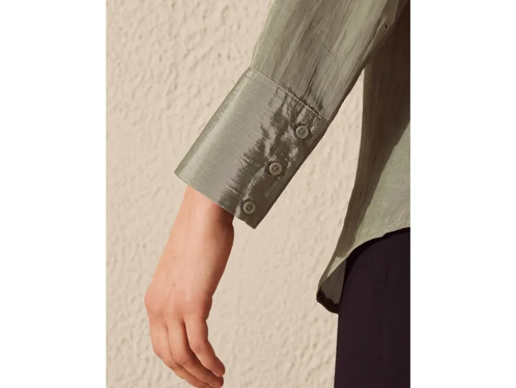 Damen Bluse in Crinkle-Qualität