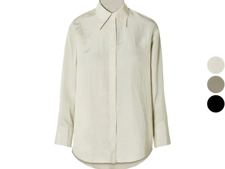 Damen Bluse in Crinkle-Qualität