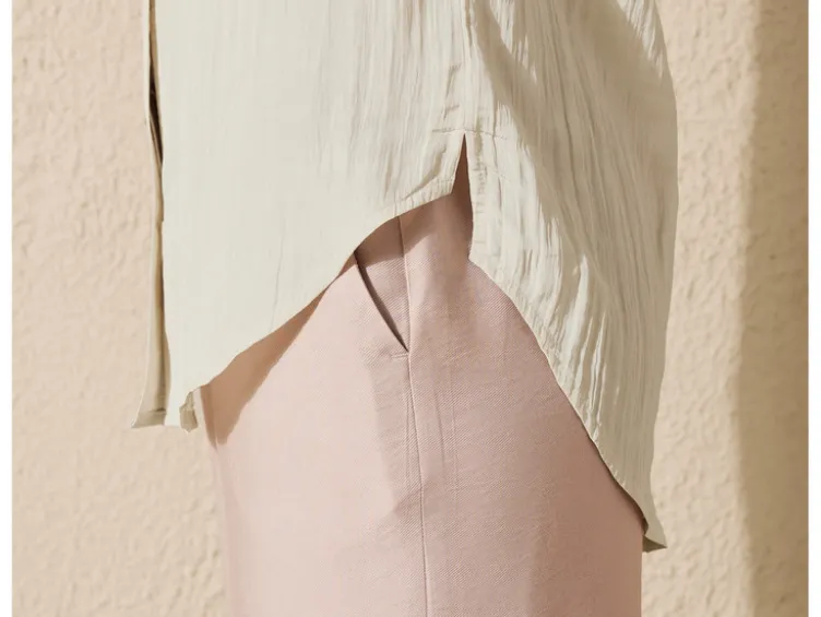 Damen Bluse in Crinkle-Qualität