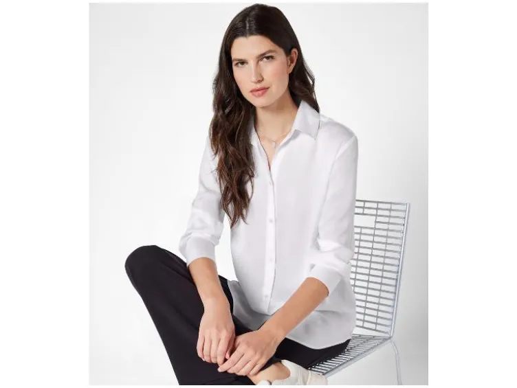 Damen Bluse, in matter Satin-Qualität
