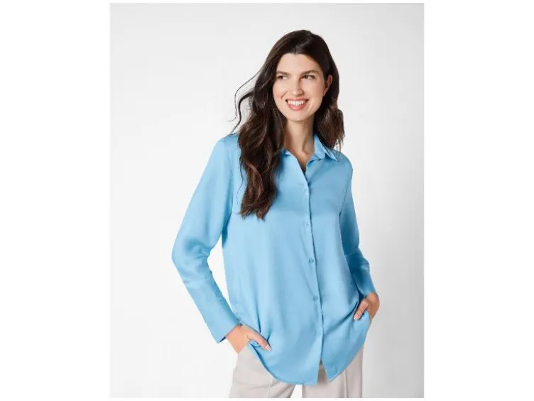 Damen Bluse, in matter Satin-Qualität
