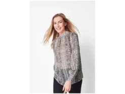 Damen Bluse, leger geschnitten mit abgerundetem Saum
