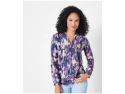 Damen Bluse, mit abgerundetem Saum