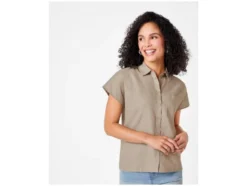 Damen Bluse mit Leinen