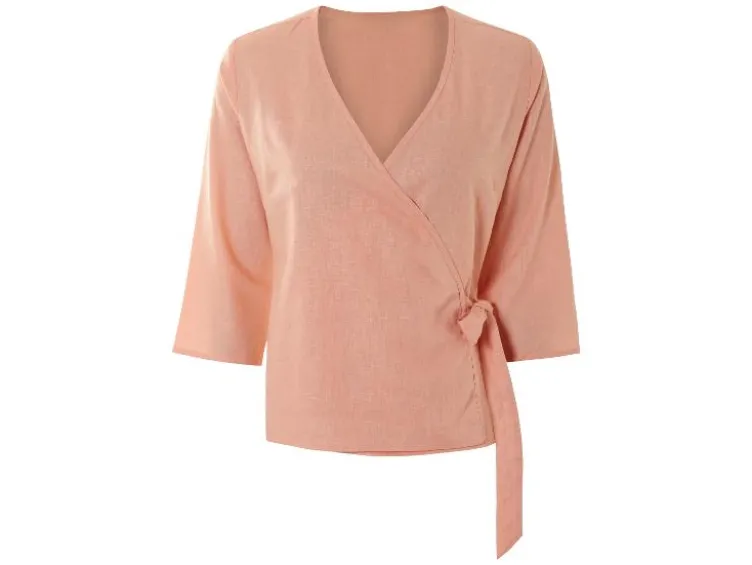 Damen Bluse mit Leinen