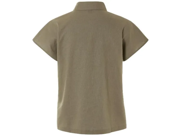 Damen Bluse mit Leinen