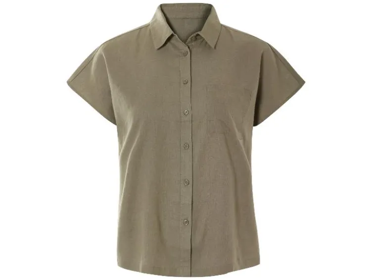Damen Bluse mit Leinen