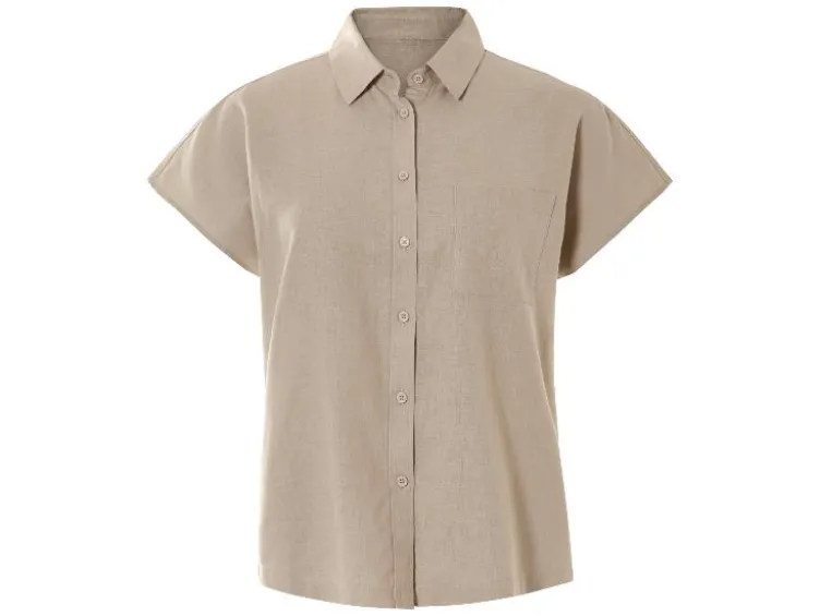 Damen Bluse mit Leinen