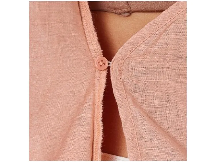 Damen Bluse mit Leinen
