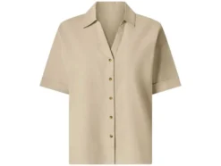Damen Bluse mit Leinen