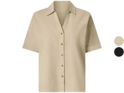 Damen Bluse mit Leinen