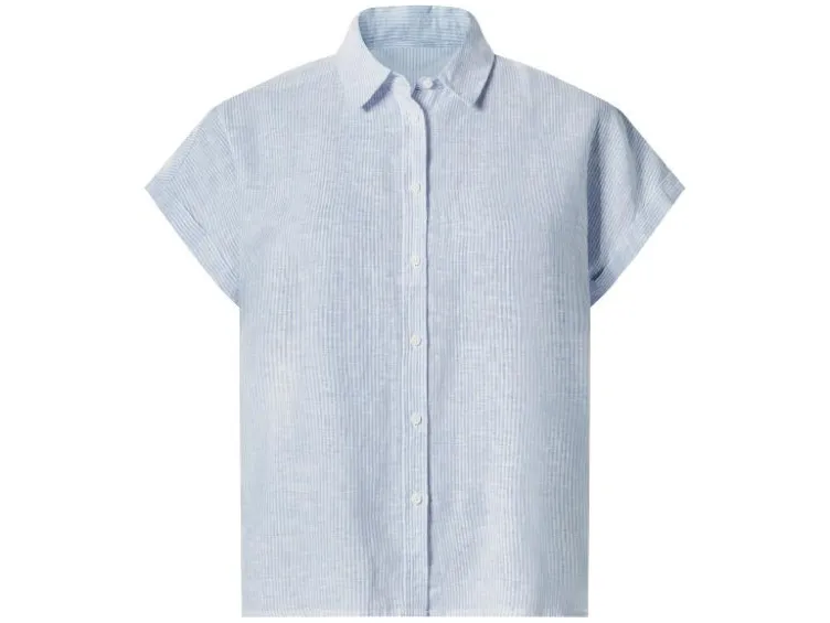 Damen Bluse mit Leinen