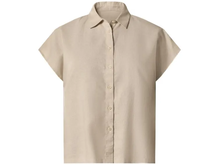 Damen Bluse mit Leinen