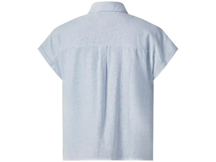 Damen Bluse mit Leinen