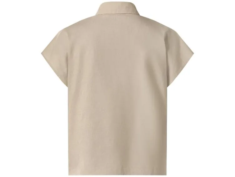 Damen Bluse mit Leinen