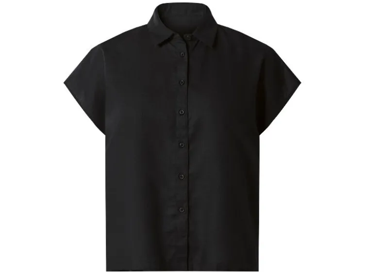 Damen Bluse mit Leinen